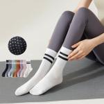 Tất Yoga Nữ 2 Sọc Nhiều Màu Thể Thao Unisex Cổ Cao LT004