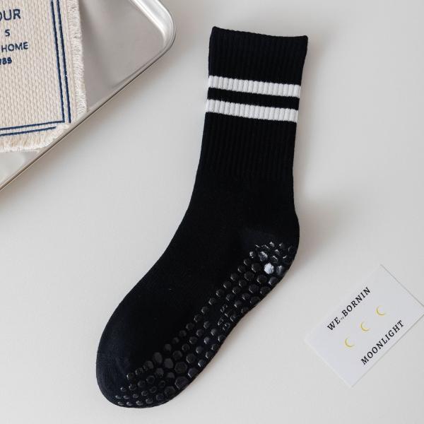 Tất Yoga Nữ 2 Sọc Nhiều Màu Thể Thao Unisex Cổ Cao LT004