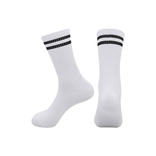 [SET 10 ĐÔI + TẶNG 1] Tất Vớ Nam Nữ 2 Sọc Trắng Đen Thế Thao Unisex Cổ Cao, Cổ Trung, Cổ Thấp LT002